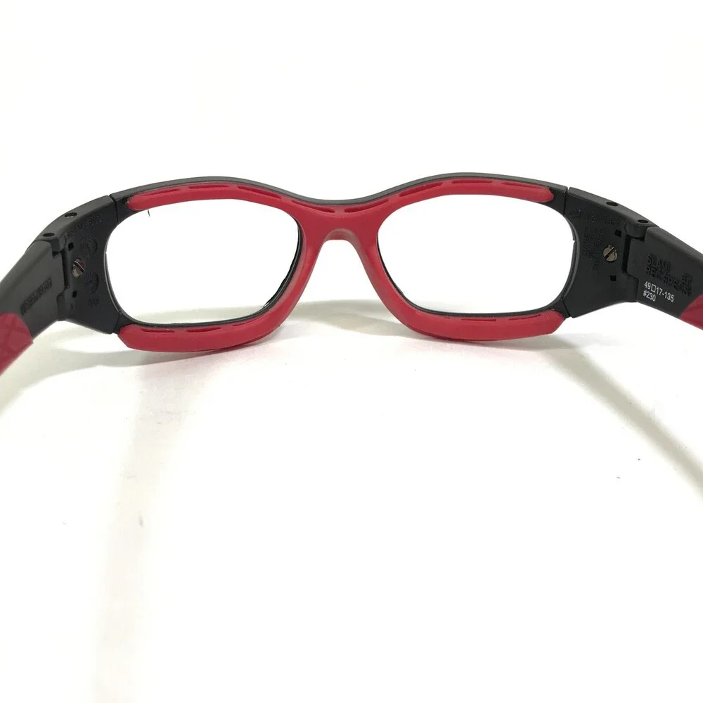 Rec Specs Athletic Goggles Frames SLAM 230 Matte Black Red Strap 49-17-135